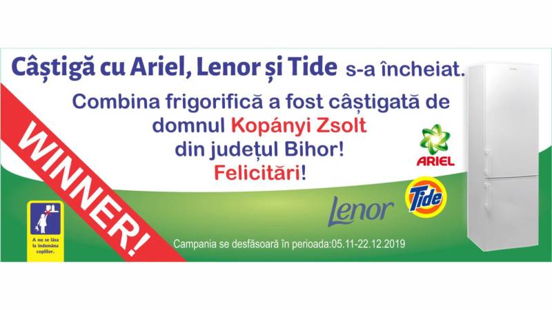 Concursul Ariel, Lenor și Tide s-a încheiat!
